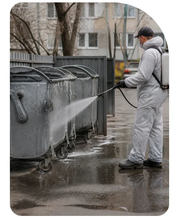Дезинфекция мусорных баков в Азнакаеве по цене от 1539 р. | Сенат-Знк