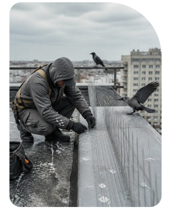 Защита от ворон под ключ в Азнакаеве по цене от 5131 р. | Сенат-Знк